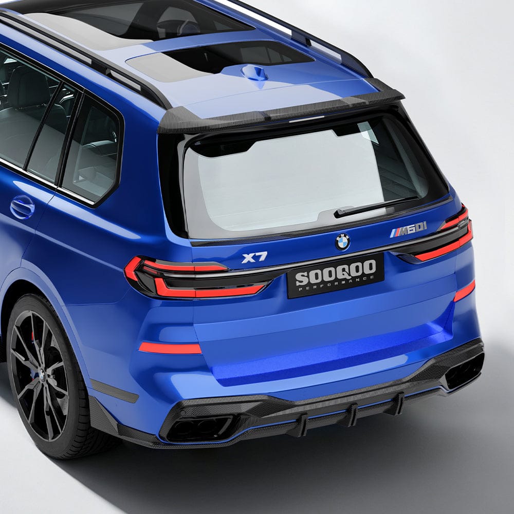 SOOQOO Spoiler SOOQOO BMW X7 G07 Top Spoiler In Gloss Carbon