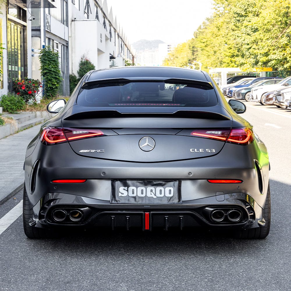 SOOQOO Spoiler SOOQOO MERCEDES CLE C236 Rear Spoiler In Prepreg Carbon Fiber