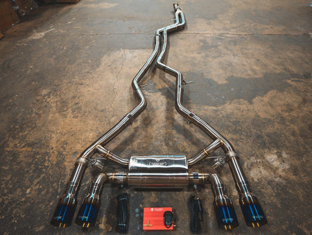 Valvetronic Designs Exhaust (4) Burnt (3.5 outlet) BMW F87 M2 Valved Sport Exhaust System (N55) | Valvetronic Designs