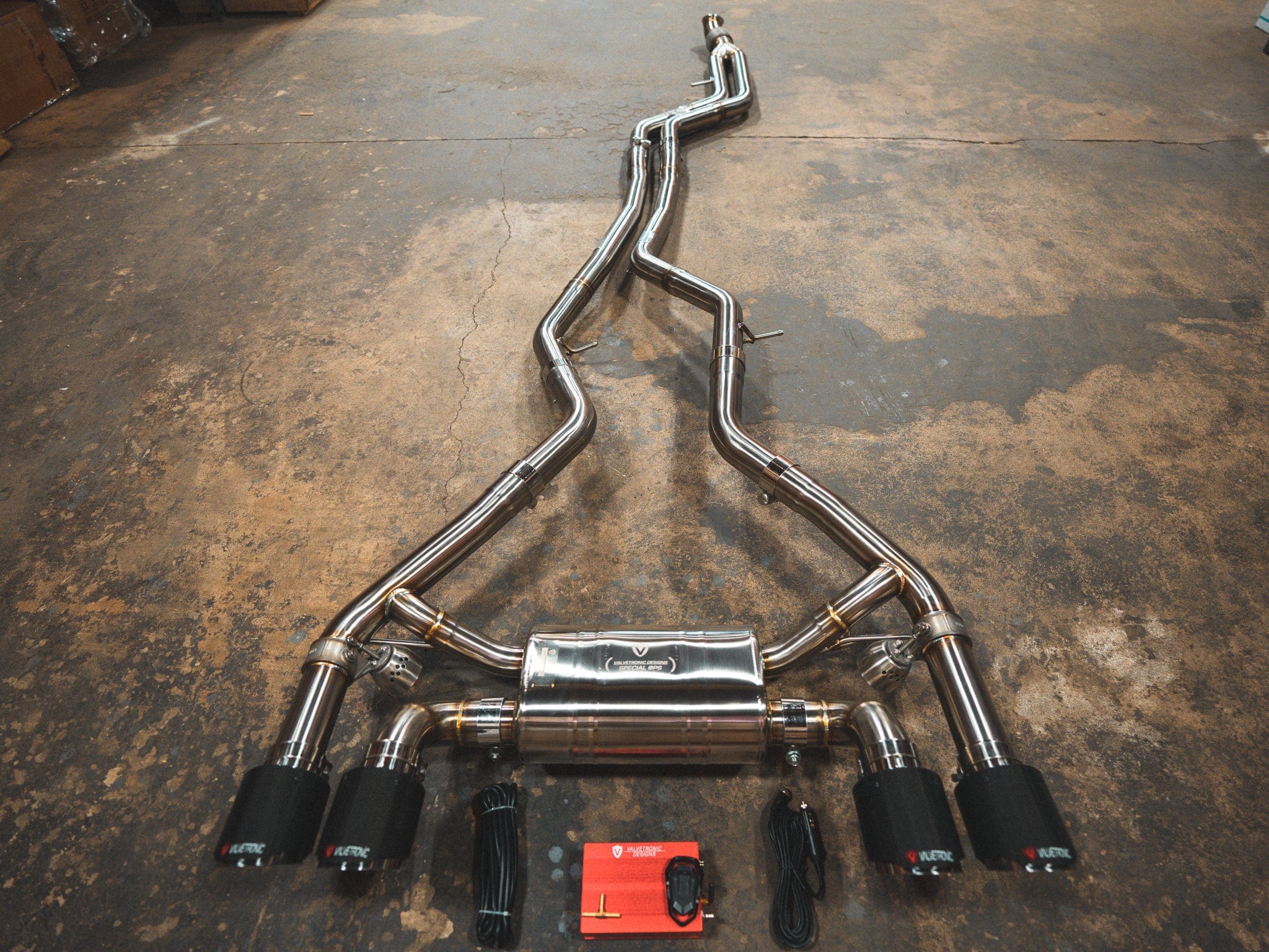 Valvetronic Designs Exhaust (4) Carbon Fiber 1x1 (4.0 outlet) BMW F87 M2 Valved Sport Exhaust System (N55) | Valvetronic Designs