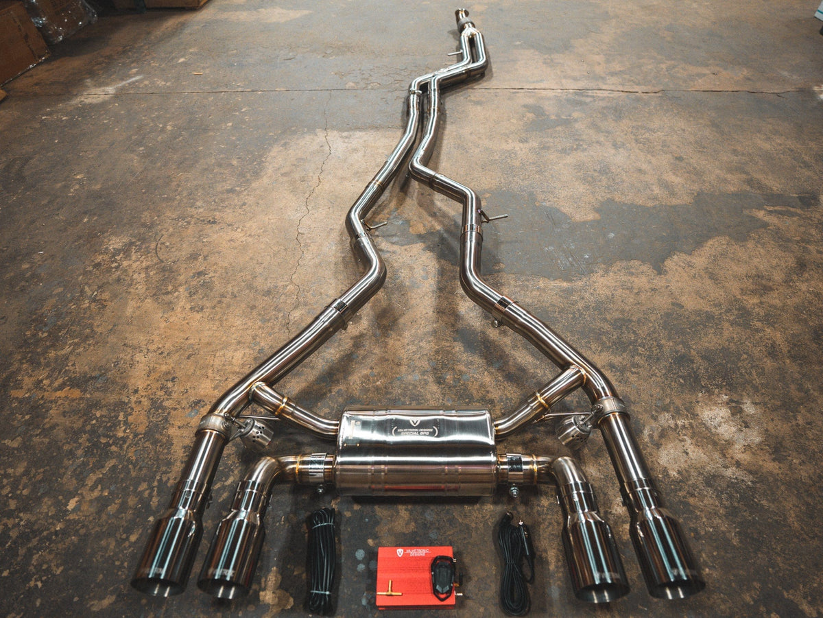 Valvetronic Designs Exhaust (4) Chrome (3.5 outlet) BMW F87 M2 Valved Sport Exhaust System (N55) | Valvetronic Designs