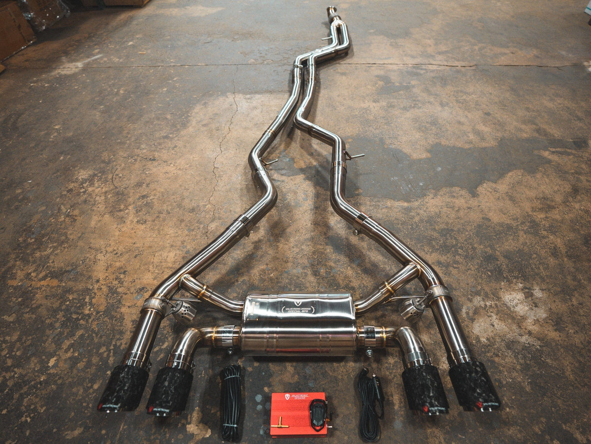 Valvetronic Designs Exhaust (4) Forged Carbon Fiber  (3.5 outlet) BMW F87 M2 Valved Sport Exhaust System (N55) | Valvetronic Designs