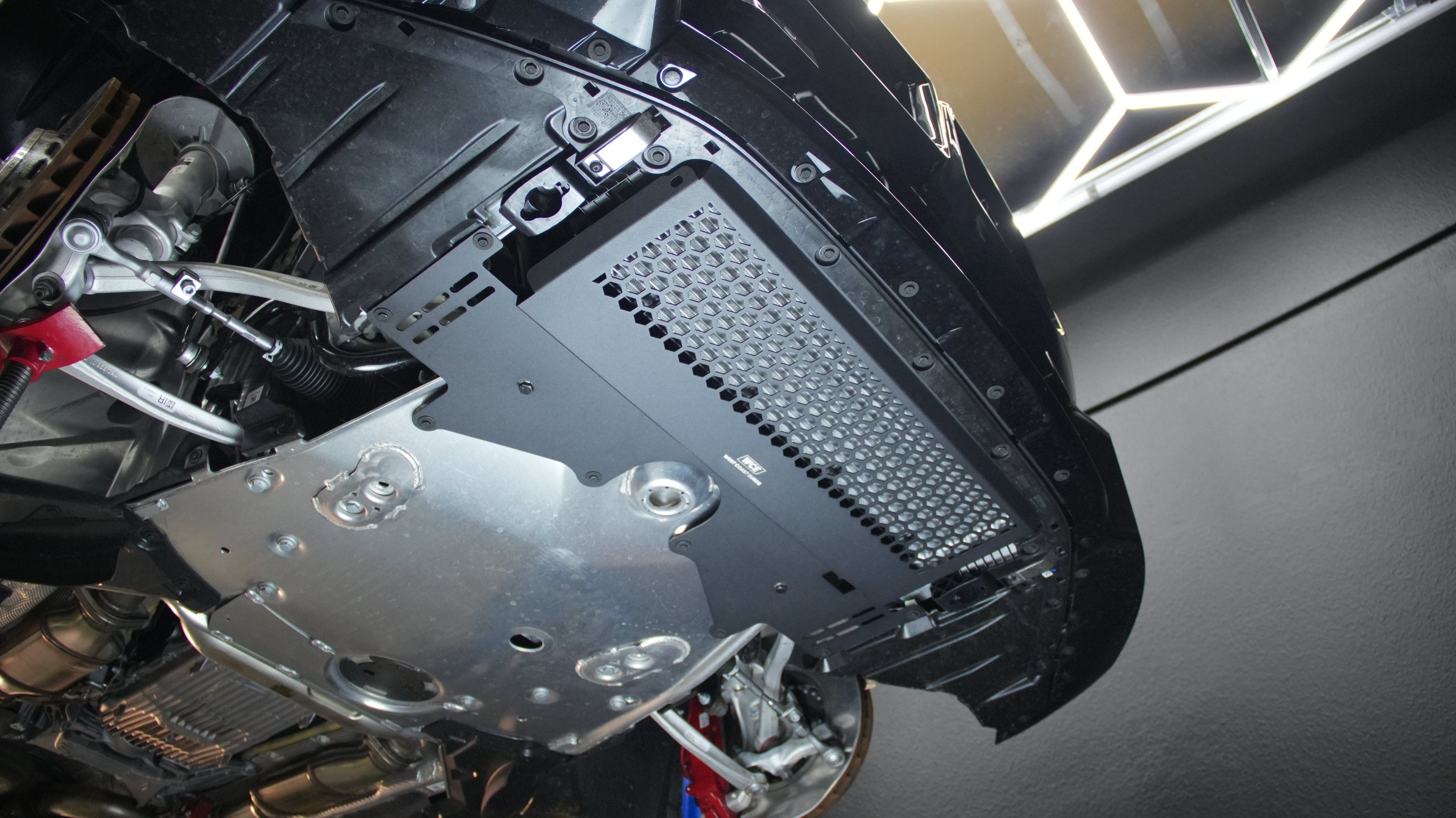 WCE Performance Skid Plates WCE S58 Metal Oil Cooler Guard Skid Plate -  G80 M3 / G82 M4 / G87 M2