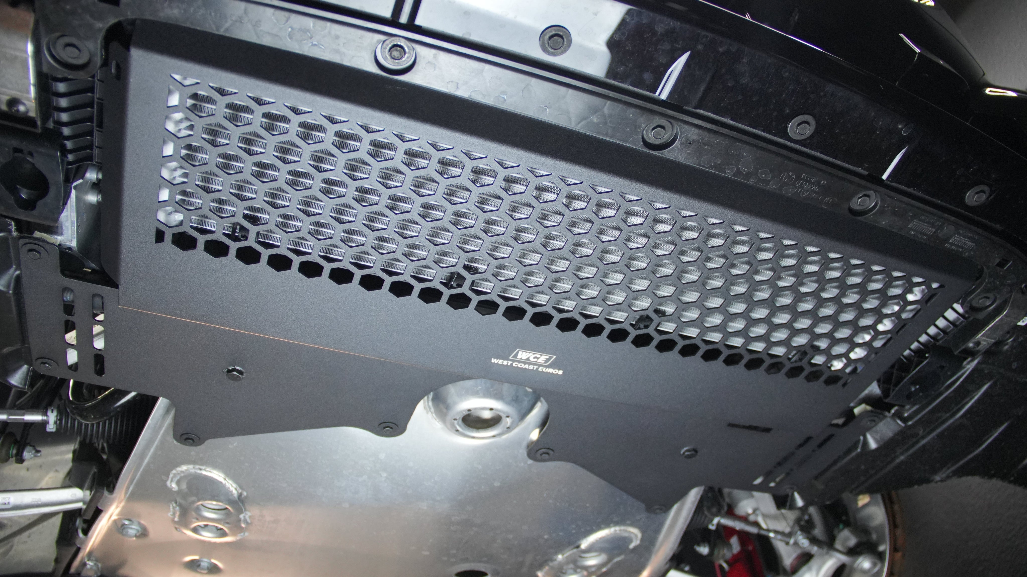 WCE Performance Skid Plates WCE S58 Metal Oil Cooler Guard Skid Plate -  G80 M3 / G82 M4 / G87 M2