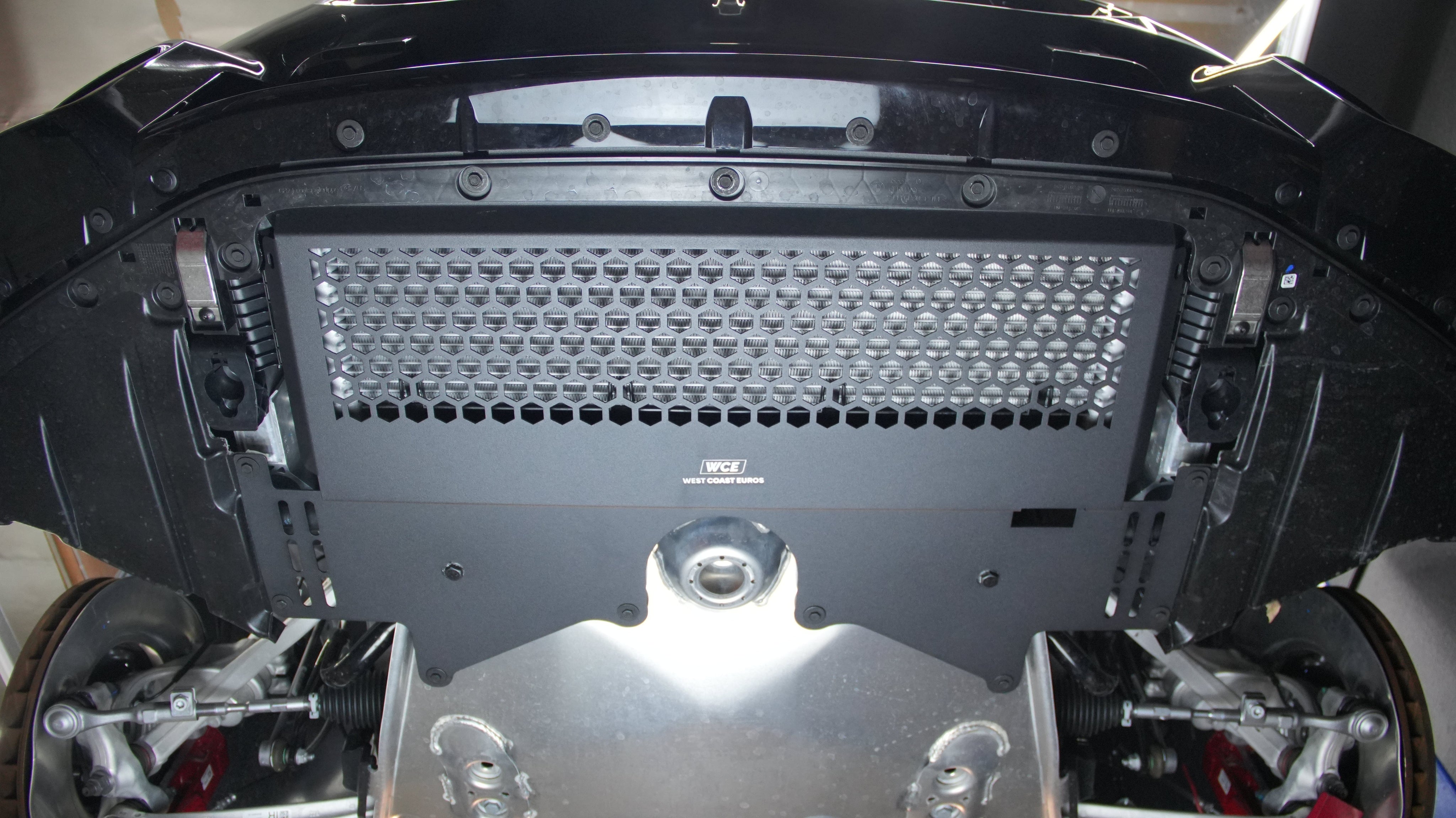 WCE Performance Skid Plates WCE S58 Metal Oil Cooler Guard Skid Plate -  G80 M3 / G82 M4 / G87 M2