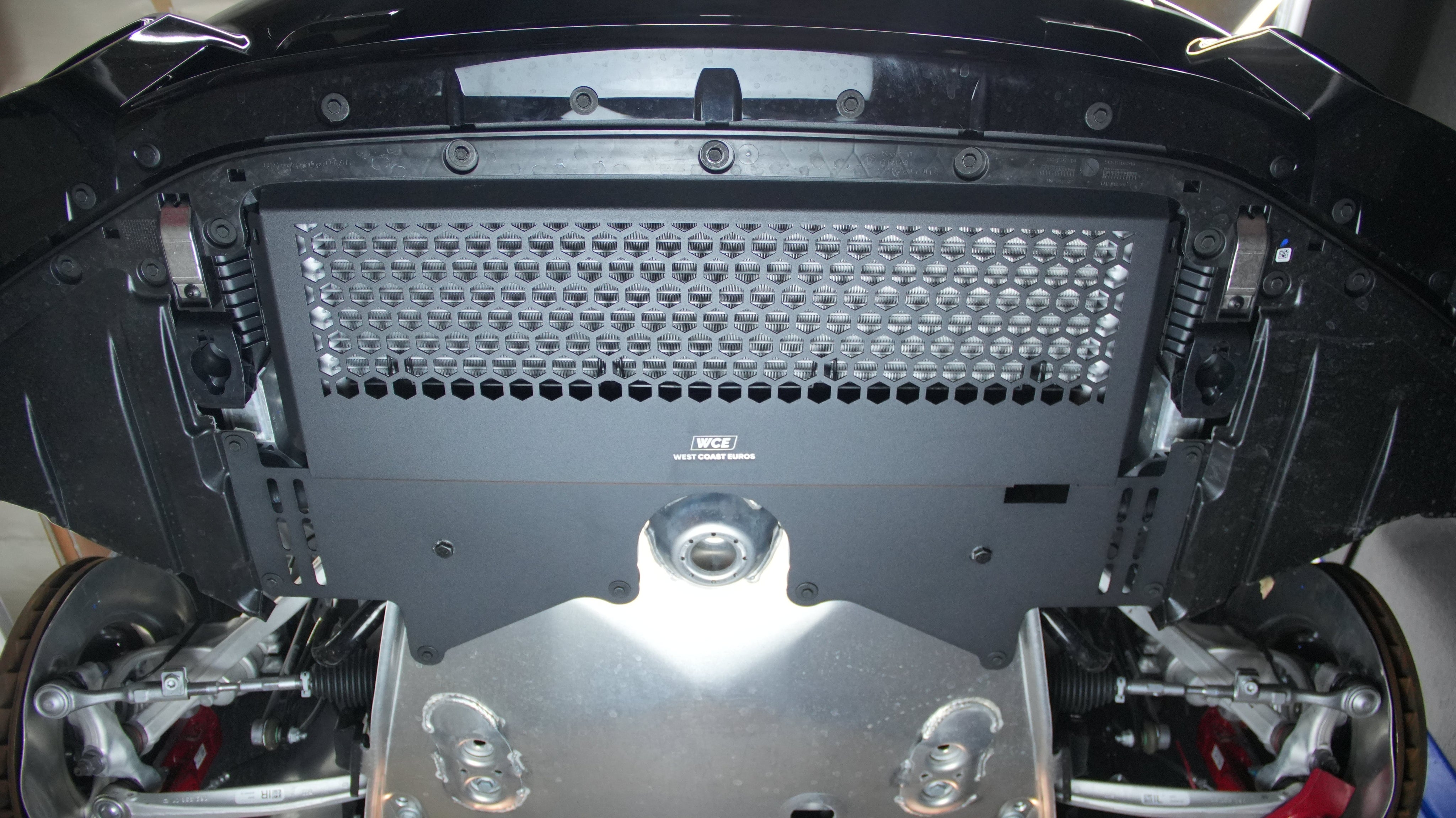 WCE Performance Skid Plates WCE S58 Metal Oil Cooler Guard Skid Plate -  G80 M3 / G82 M4 / G87 M2