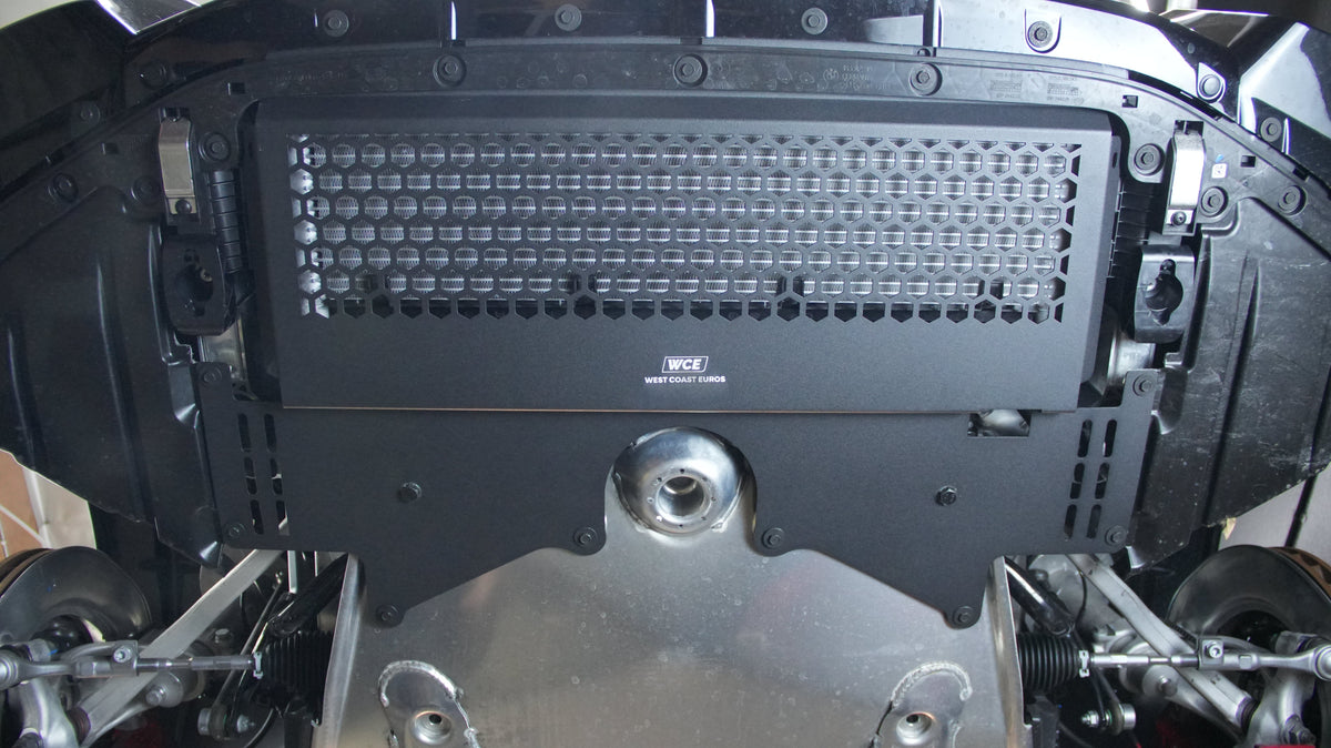 WCE Performance Skid Plates WCE S58 Metal Oil Cooler Guard Skid Plate -  G80 M3 / G82 M4 / G87 M2