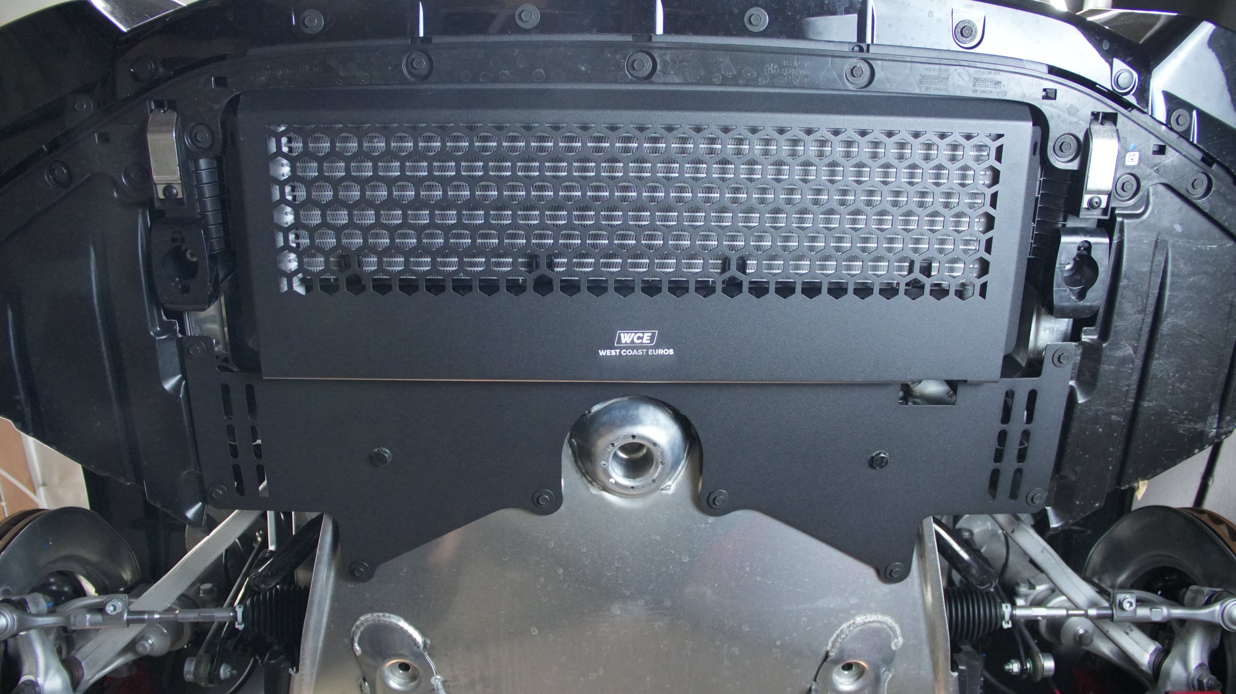 WCE Performance Skid Plates WCE S58 Metal Oil Cooler Guard Skid Plate -  G80 M3 / G82 M4 / G87 M2