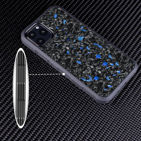 West Coast Euros Blue Shockproof / For iPhone X Case Real Forged Carbon Fiber for iPhone XS XR XSMAX Cover Slim Strongest Durable Snugly for iPhone X/7/11PRO/12PRO/13/13Pro Max Case