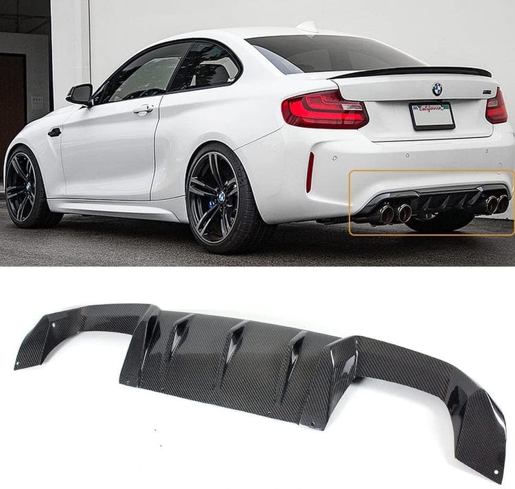 AK Style Carbon Fiber Rear Diffuser - BMW F87 M2 – West Coast Euros