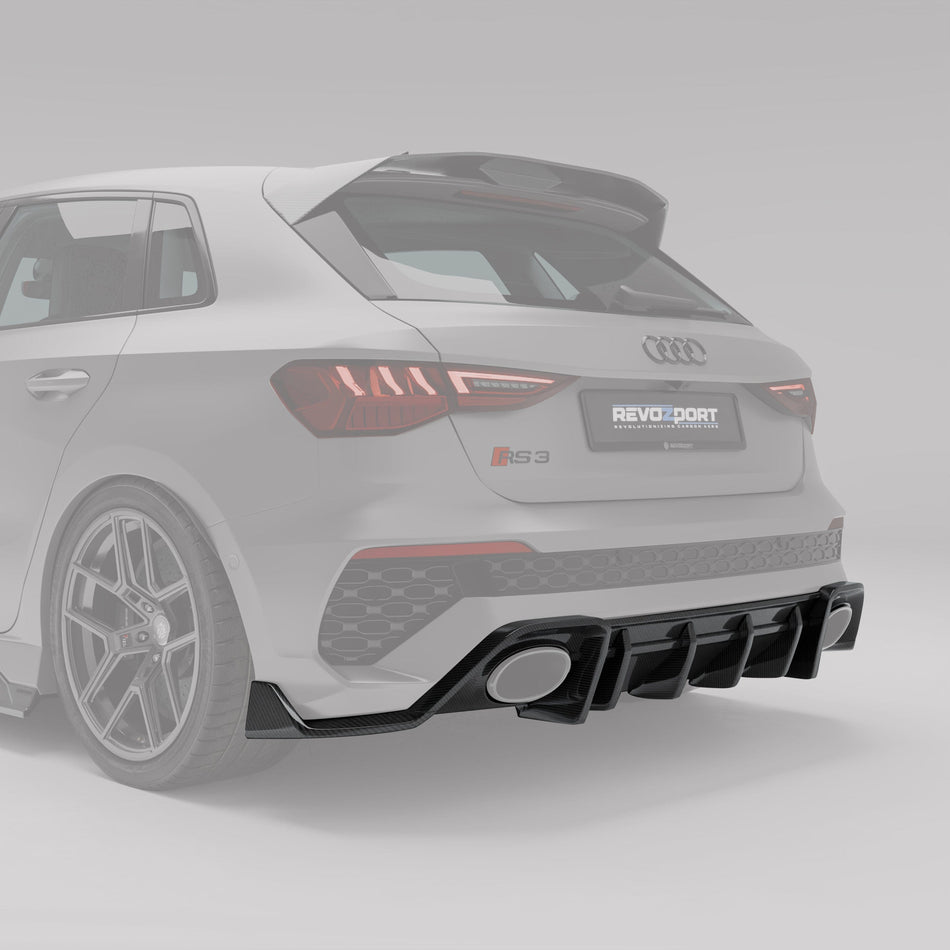 West Coast Euros Diffuser Audi RS3 8Y Sportback Carbon Fiber Rear Diffuser