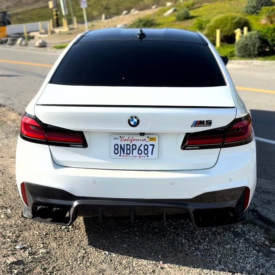 West Coast Euros Diffuser BMW F90 M5 3D Style Carbon Fiber Rear Diffuser