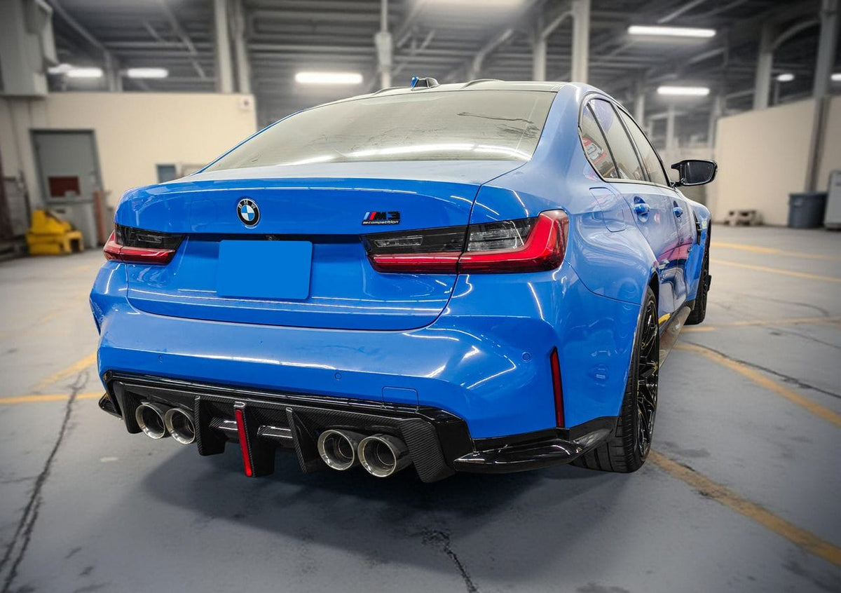 West Coast Euros Diffuser CTM Style Carbon Fiber Diffuser w/ 3rd Brake Light - G80 M3 / G82 M4