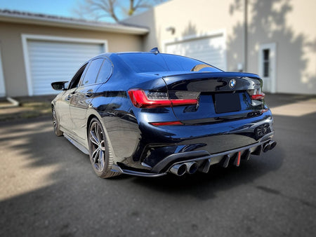 West Coast Euros Diffuser CTM Style Gloss Black Diffuser w/ 3rd Brake Light & Spats - G20 3 Series (Pre-LCI)