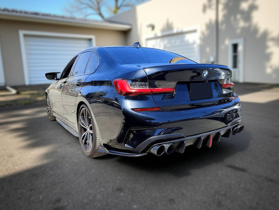 West Coast Euros Diffuser CTM Style Gloss Black Diffuser w/ 3rd Brake Light & Spats - G20 3 Series (Pre-LCI)