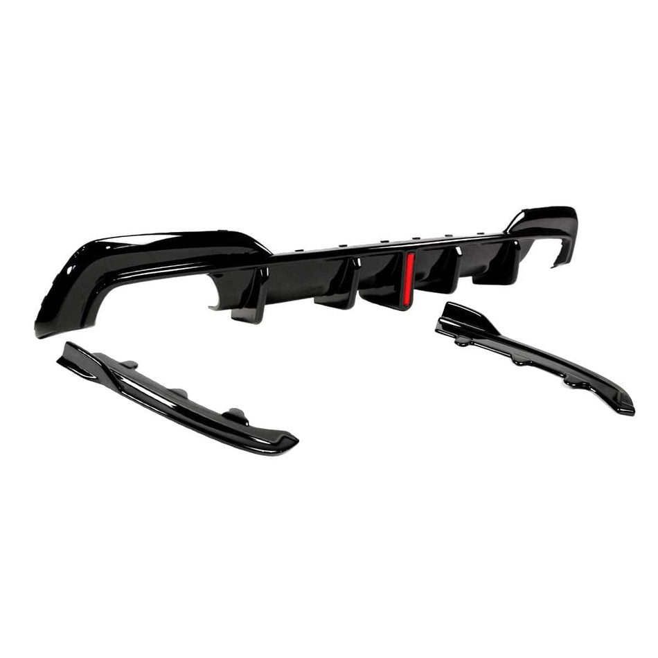 West Coast Euros Diffuser CTM Style Gloss Black Diffuser w/ 3rd Brake Light & Spats - G20 3 Series (Pre-LCI)