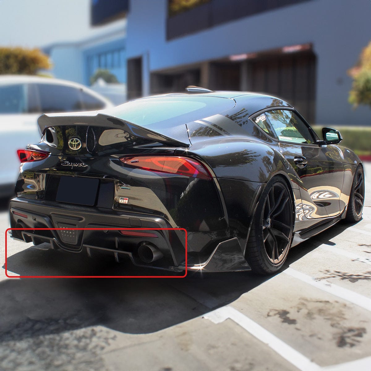 West Coast Euros Diffuser K Style Shark Fin Style Carbon Fiber Diffuer - A90 / A91 Mk5 Supra