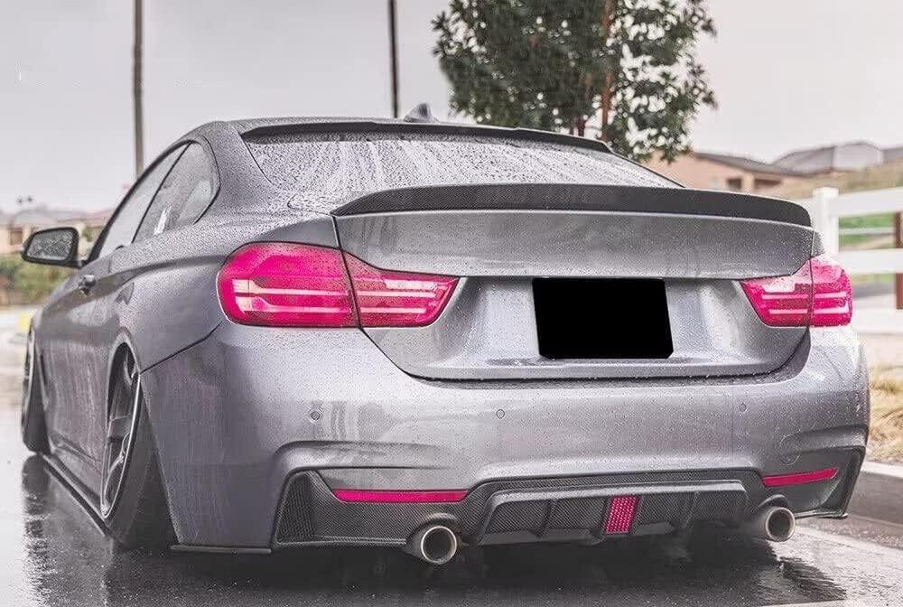 West Coast Euros Diffuser MP Style Carbon Fiber Dual Exhaust Diffuser w LED Brake Light - F32  F33  F36 4 Series