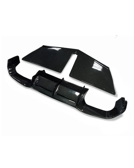 West Coast Euros Diffuser MTC Style Carbon Fiber Rear Diffuser (3 PC) - BMW F87 M2