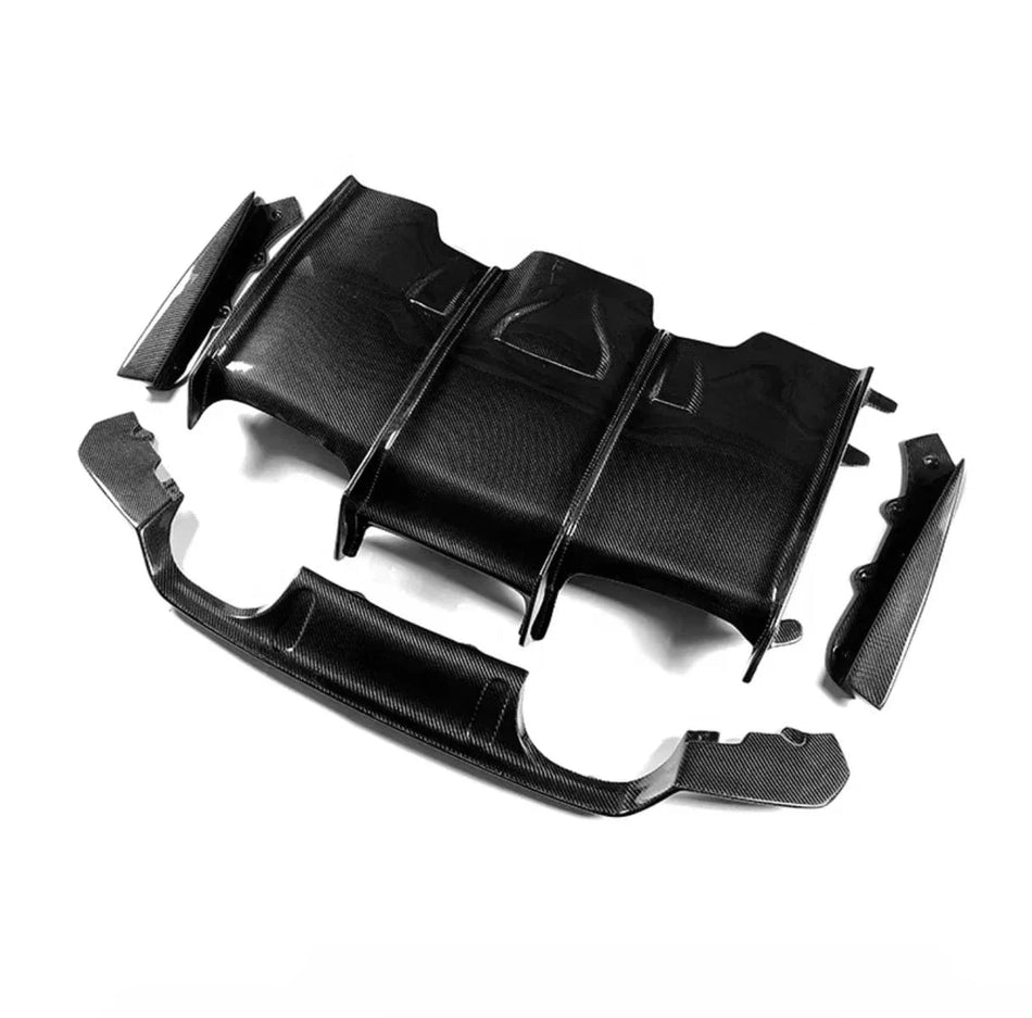 West Coast Euros Diffuser PSM Style Carbon Fiber Rear Diffuser (4 PC) - F80 M3 / F82 M4