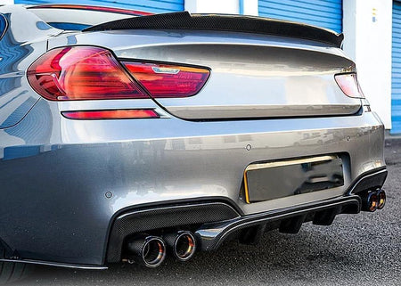 West Coast Euros Diffuser Shark Fin Style Carbon Fiber Rear Diffuser (V2) -  F06 / F12 / F13 M6 6 Series