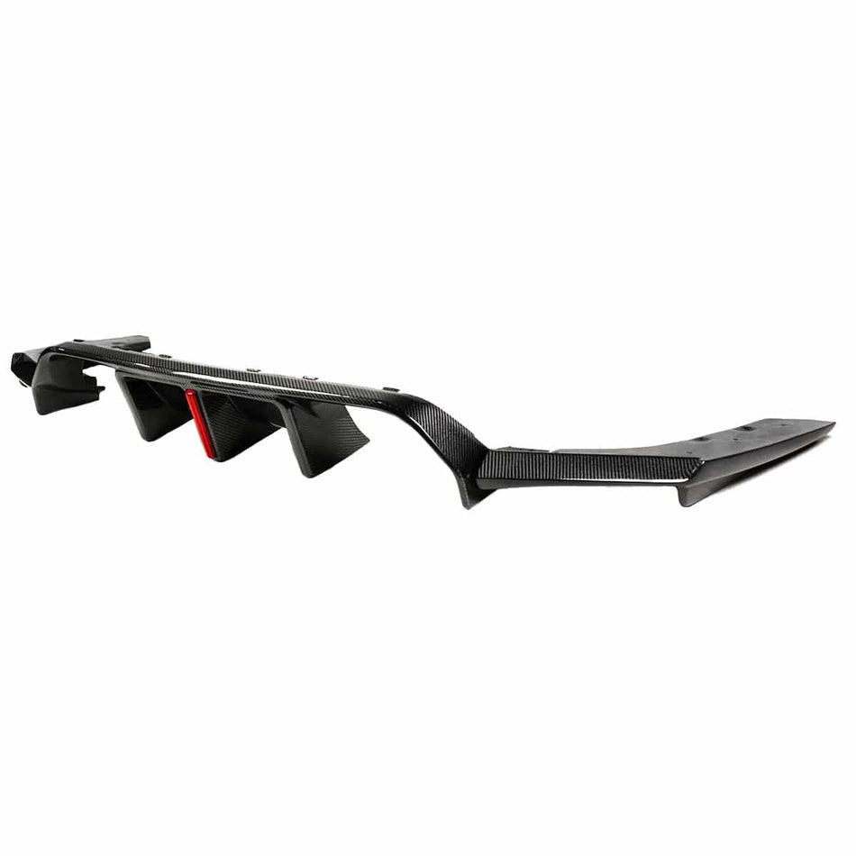 West Coast Euros Diffuser V Style Carbon Fiber Diffuser w/ 3rd Brake Light - F80 M3 / F82 M4