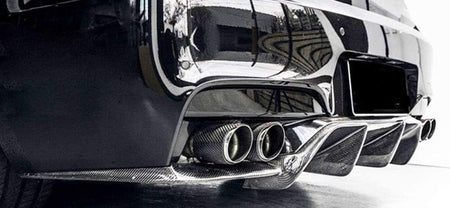 West Coast Euros Diffuser V Style Carbon Fiber Rear Diffuser w/ Side Splitters - F06 / F12 / F13 M6