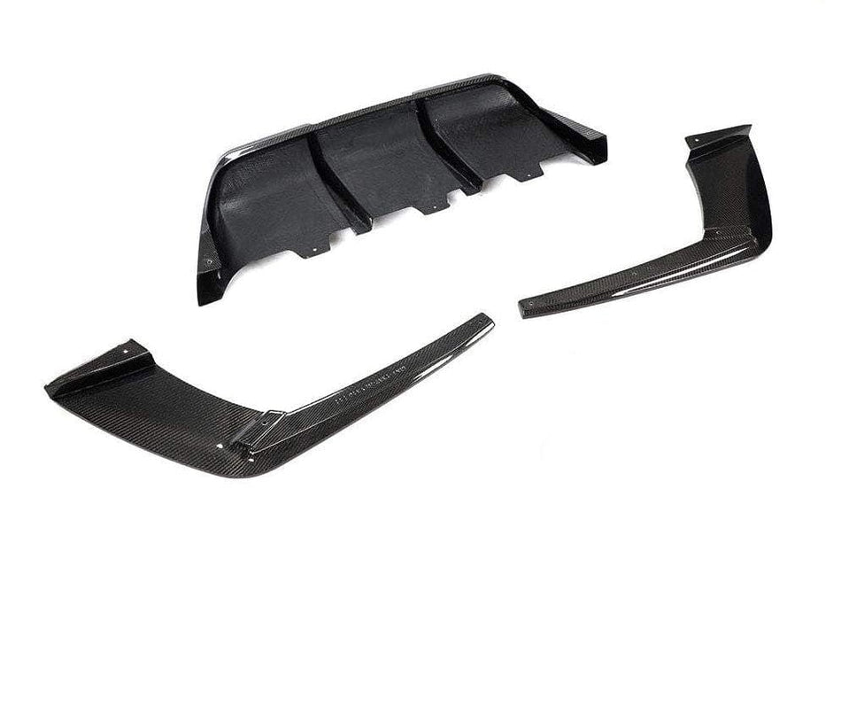 West Coast Euros Diffuser V Style Carbon Fiber Rear Diffuser w/ Side Splitters - F06 / F12 / F13 M6