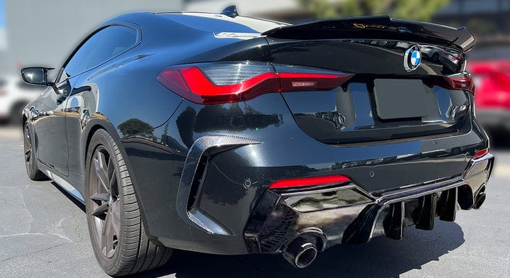 West Coast Euros Diffuser V1 Style Gloss Black Rear Diffuser - G22 4 Series / G23 4 Series