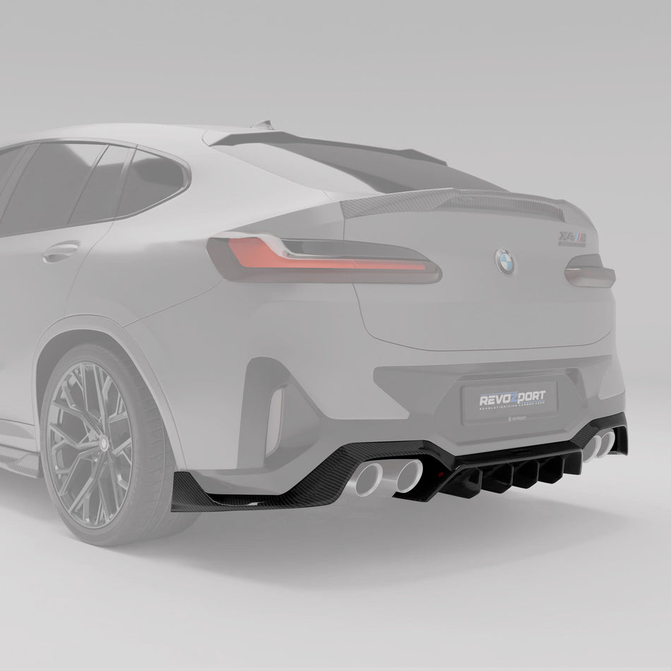 West Coast Euros Diffusers BMW X4M F98 LCI Carbon Fiber Rear Diffuser