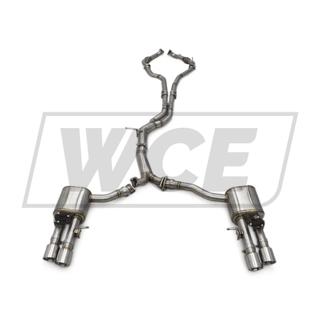 West Coast Euros Exhaust Stainless steel / Yes / Brushed Valved Single Midpipe Catback Exhaust Audi B9 S4 / S5 - West Coast Euros