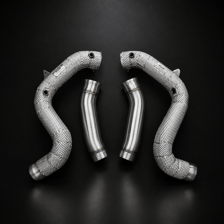 West Coast Euros Exhaust Yes / Catless Downpipes 2015-2023 Mercedes C63 Downpipes - W205 C63