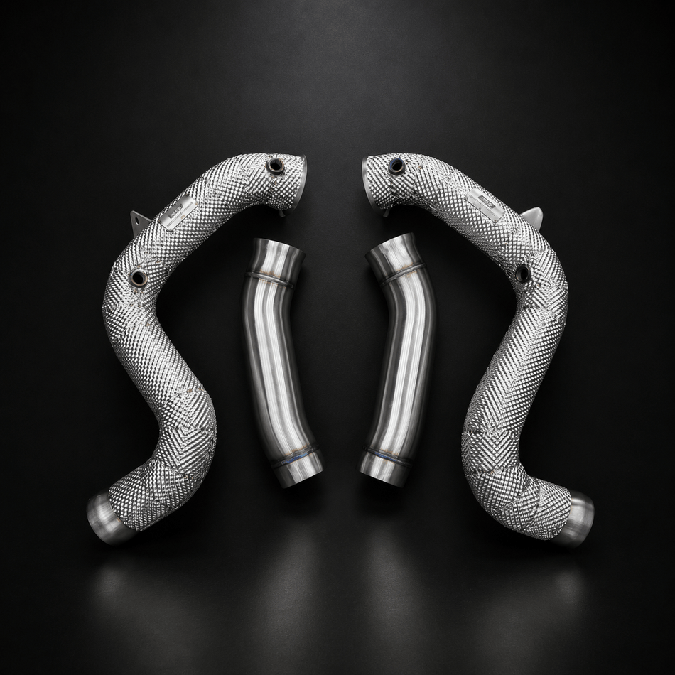 West Coast Euros Exhaust Yes / Catless Downpipes 2015-2023 Mercedes C63 Downpipes - W205 C63