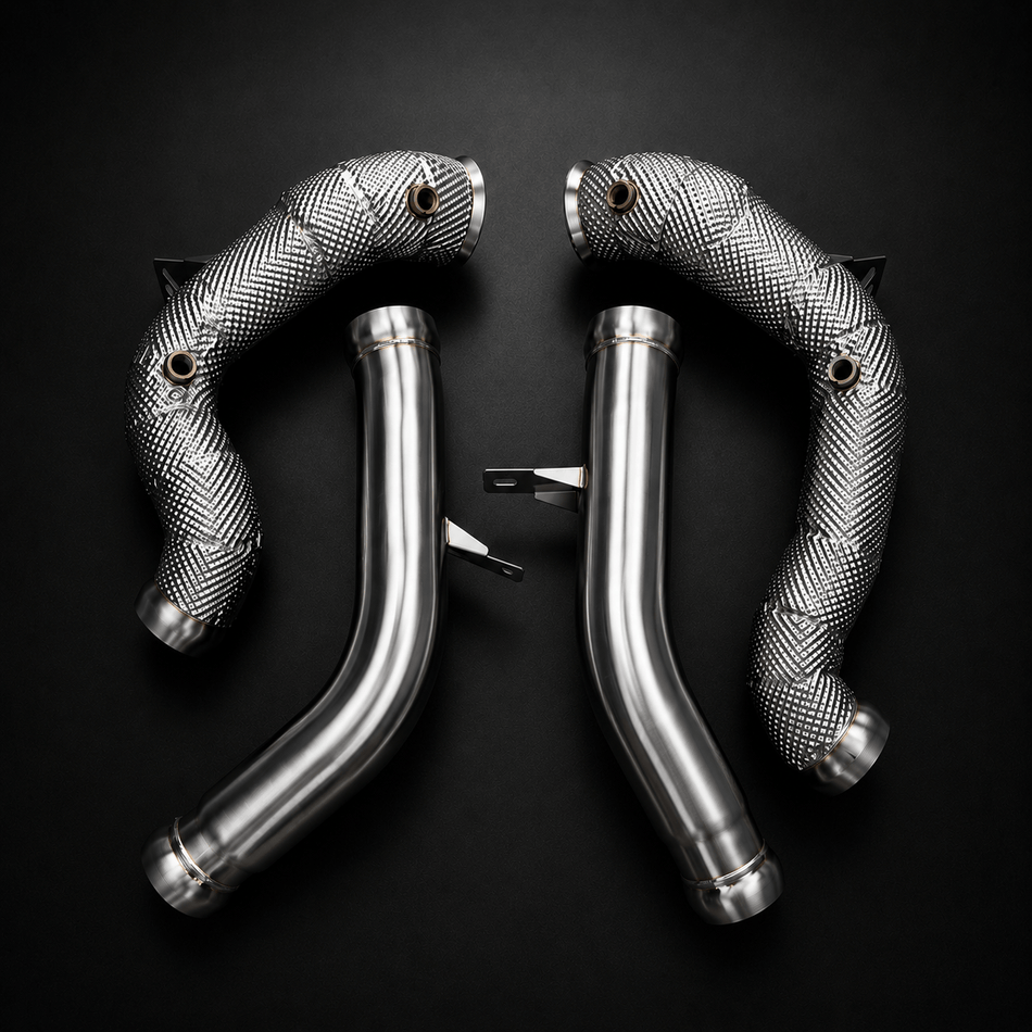 West Coast Euros Exhaust Yes / Catless Downpipes 2017-2023 Mercedes E63 AMG Downpipe - W213 E63