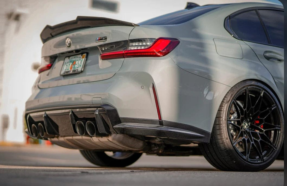 West Coast Euros Exterior BMW G8x M3 M4 OEM Style Carbon Fiber Rear Bumper Spats