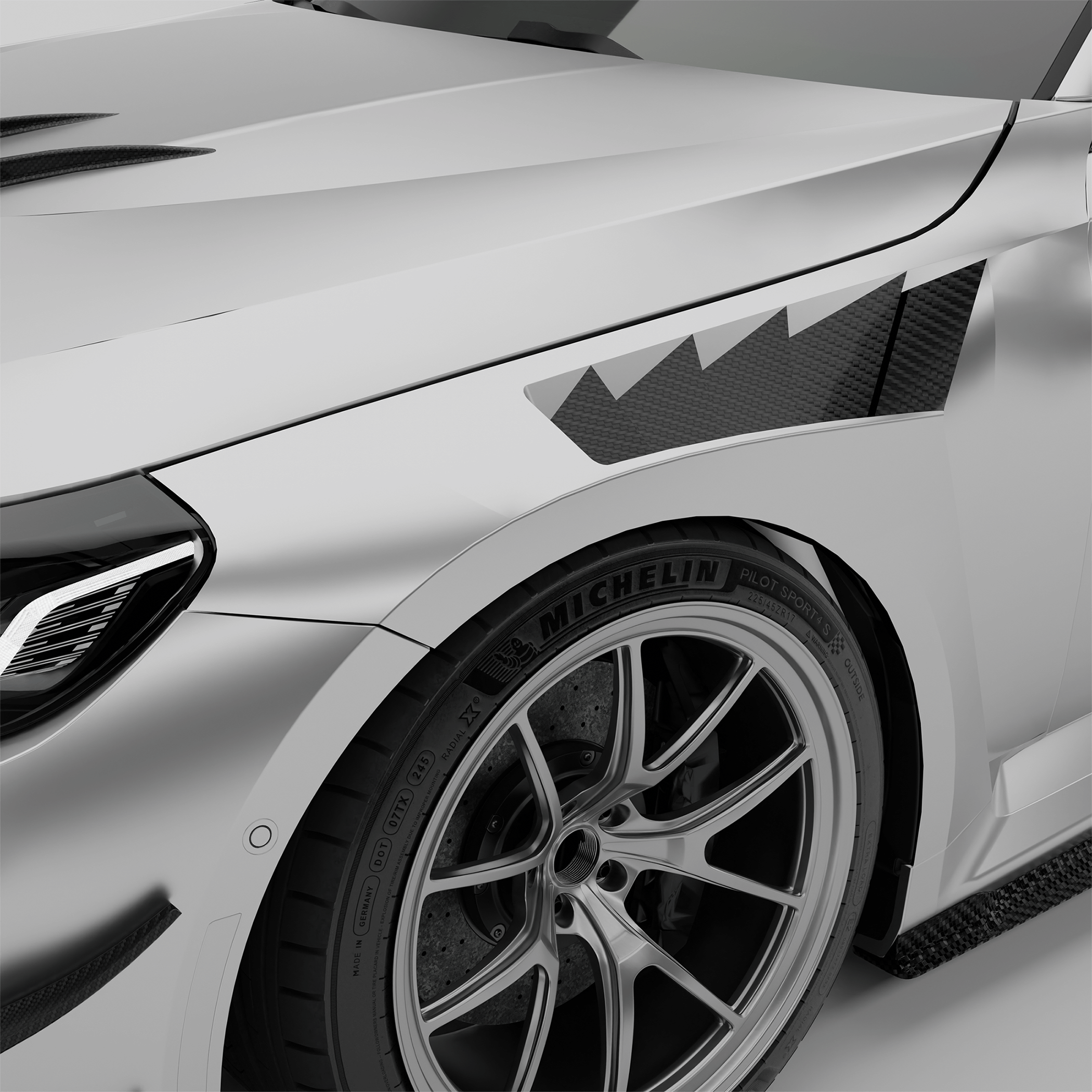 West Coast Euros Fender BMW M2 G87 Carbon Fiber Race Front Fenders
