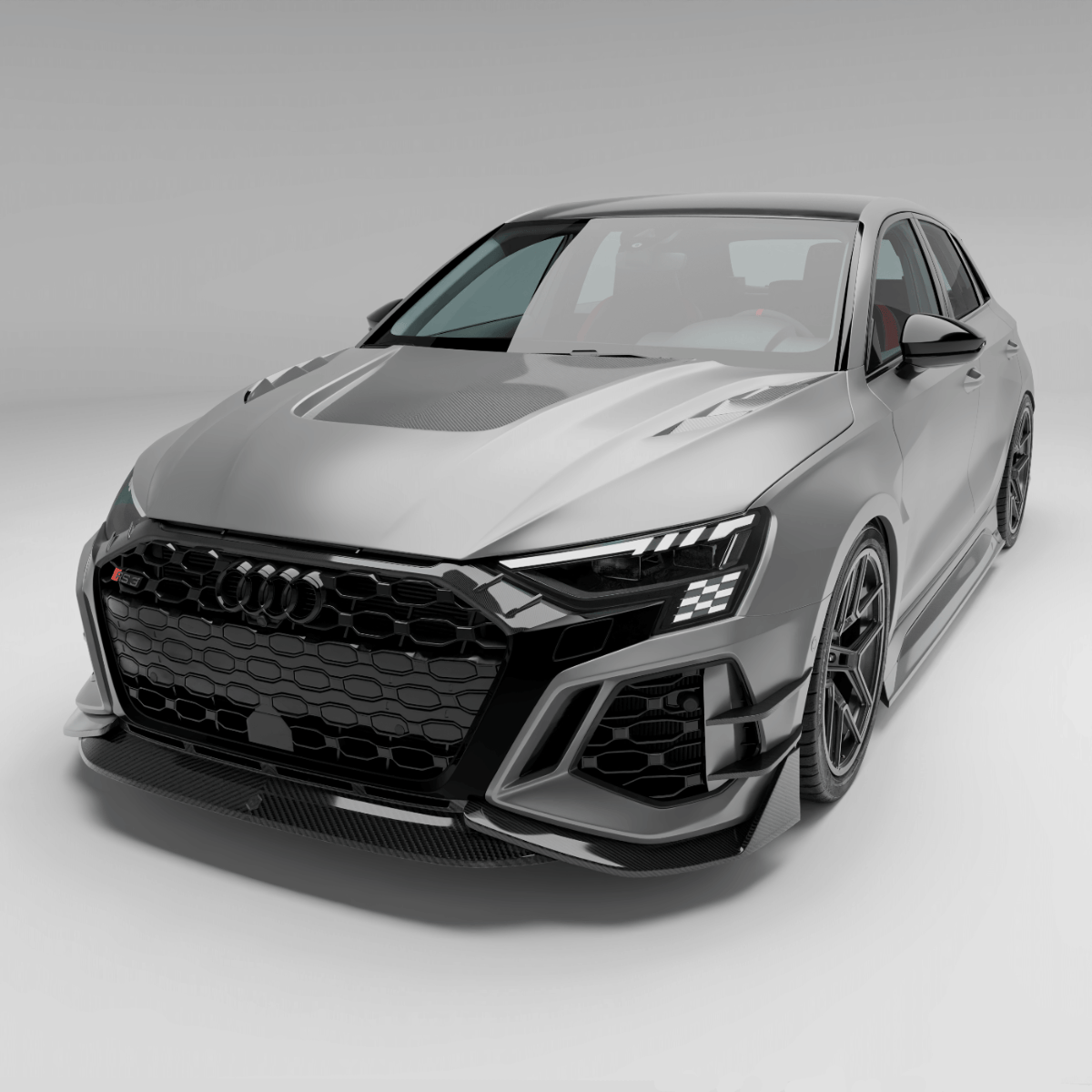 West Coast Euros Front Lip Audi RS3 8Y Sportback Carbon Fiber Front Lip
