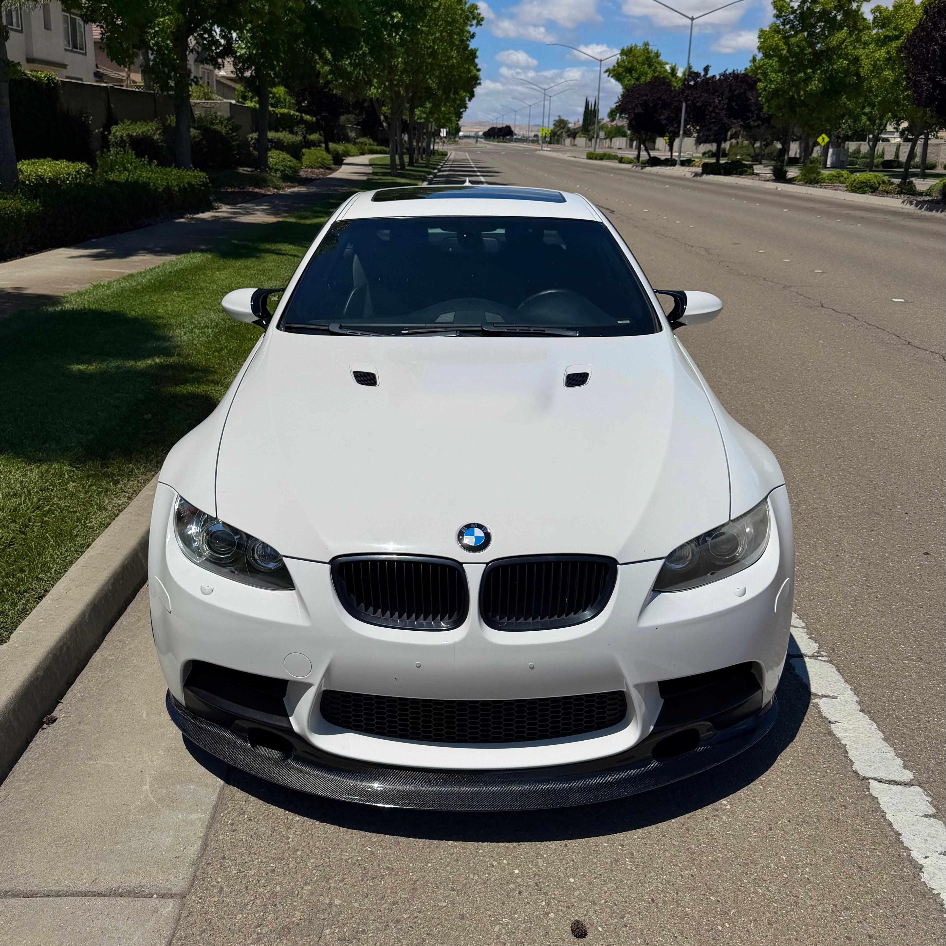 West Coast Euros Front Lip GT4 Style Carbon Fiber Front Lip V2 (Shorter Vers.) - BMW E92 M3 / E90 M3