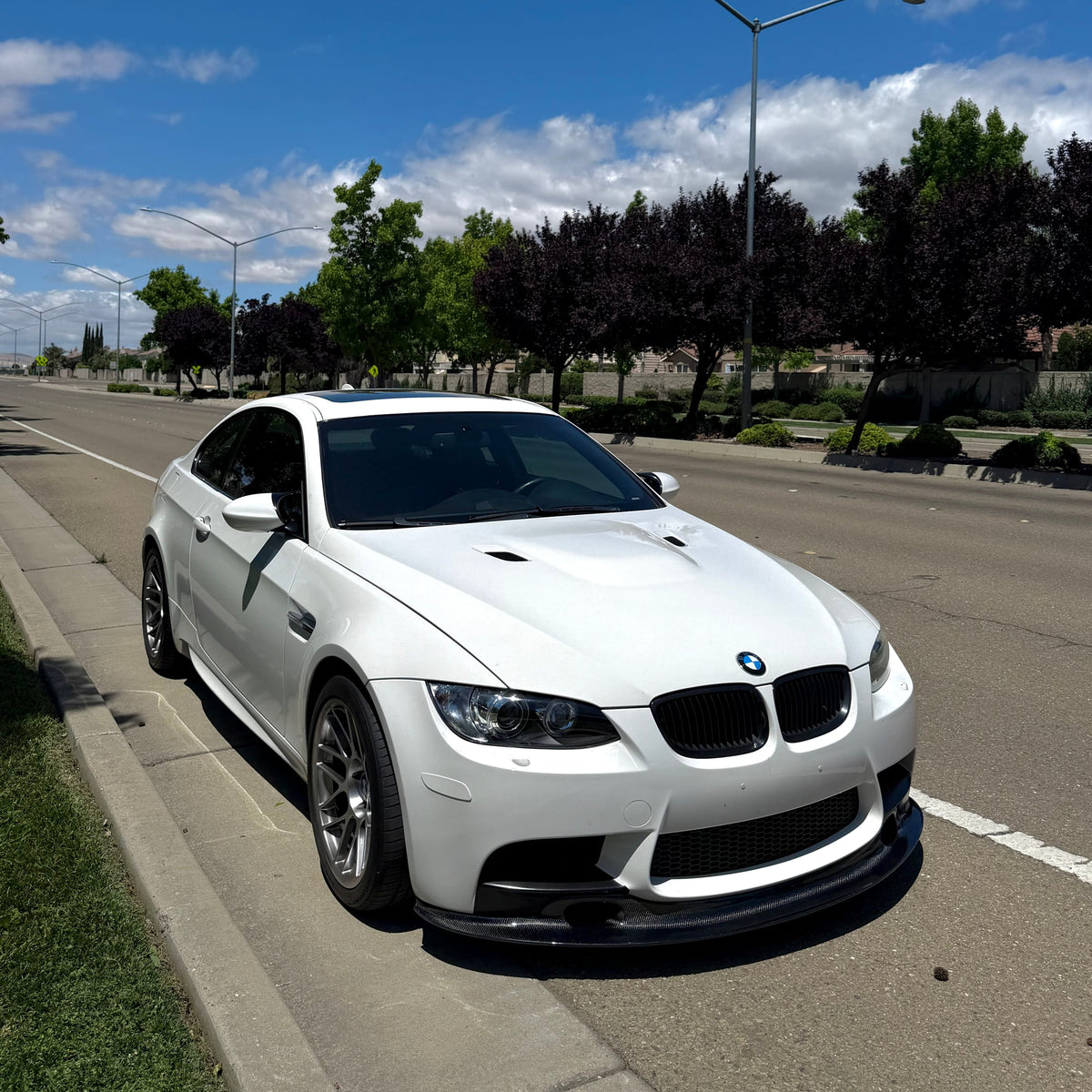 West Coast Euros Front Lip GT4 Style Carbon Fiber Front Lip V2 (Shorter Vers.) - BMW E92 M3 / E90 M3