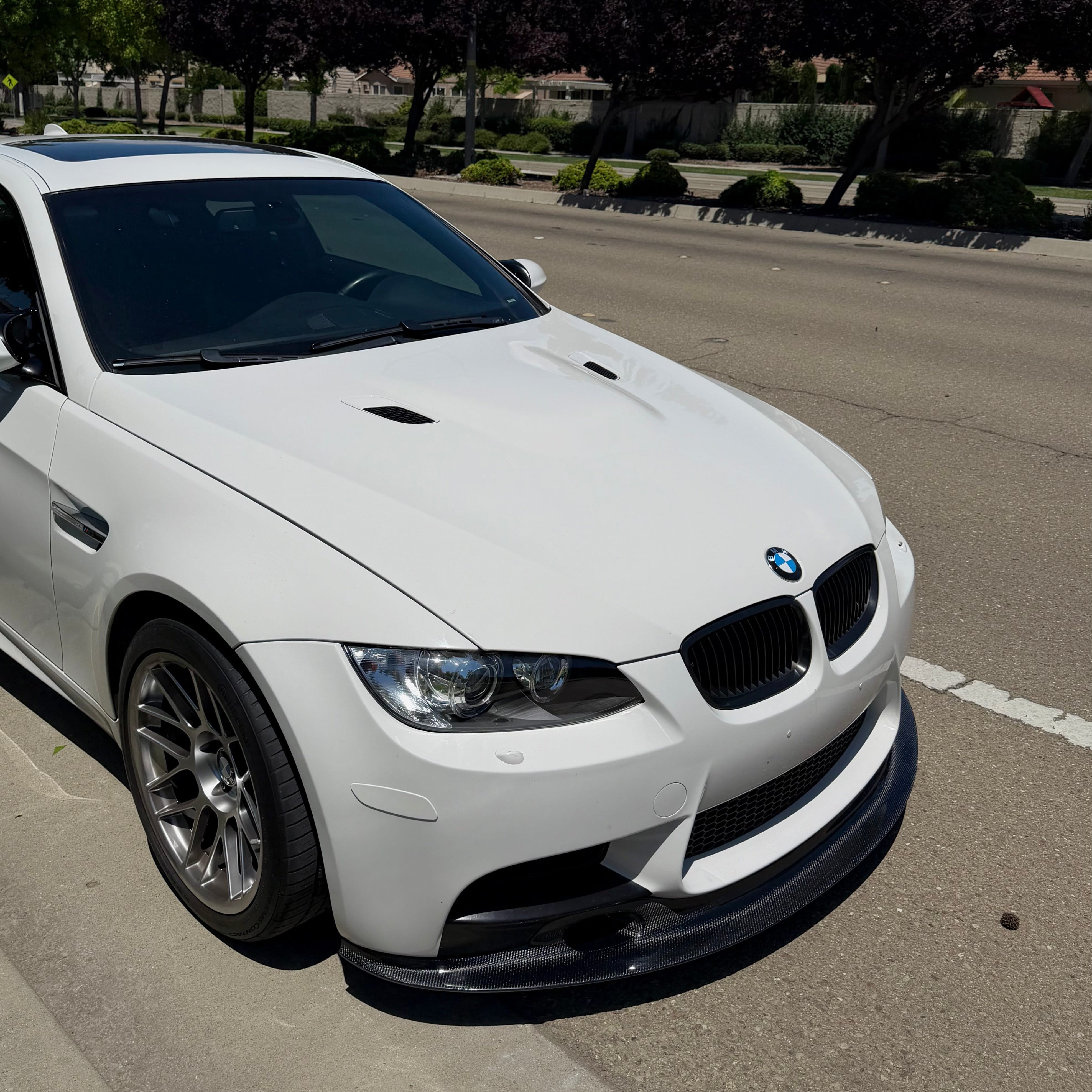 West Coast Euros Front Lip GT4 Style Carbon Fiber Front Lip V2 (Shorter Vers.) - BMW E92 M3 / E90 M3
