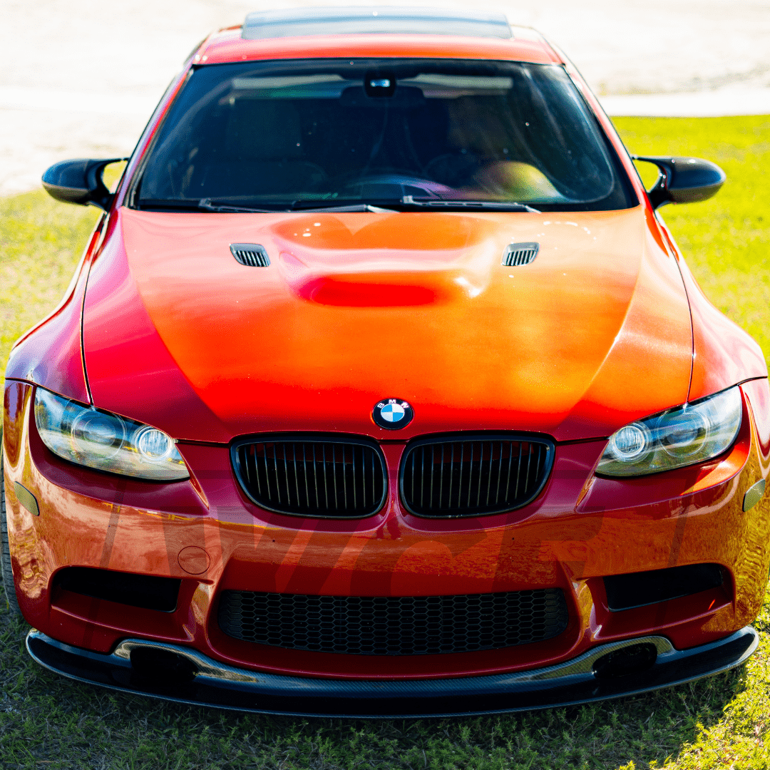 West Coast Euros Front Lip GT4 Style Carbon Fiber Lip V1 (Extended Vers.) - BMW E92 M3 / E90 M3