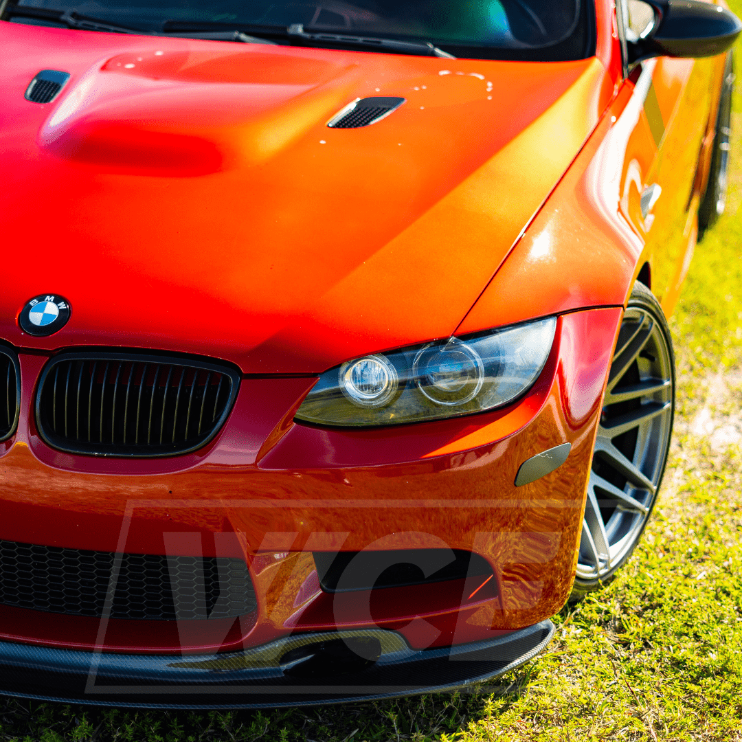 West Coast Euros Front Lip GT4 Style Carbon Fiber Lip V1 (Extended Vers.) - BMW E92 M3 / E90 M3