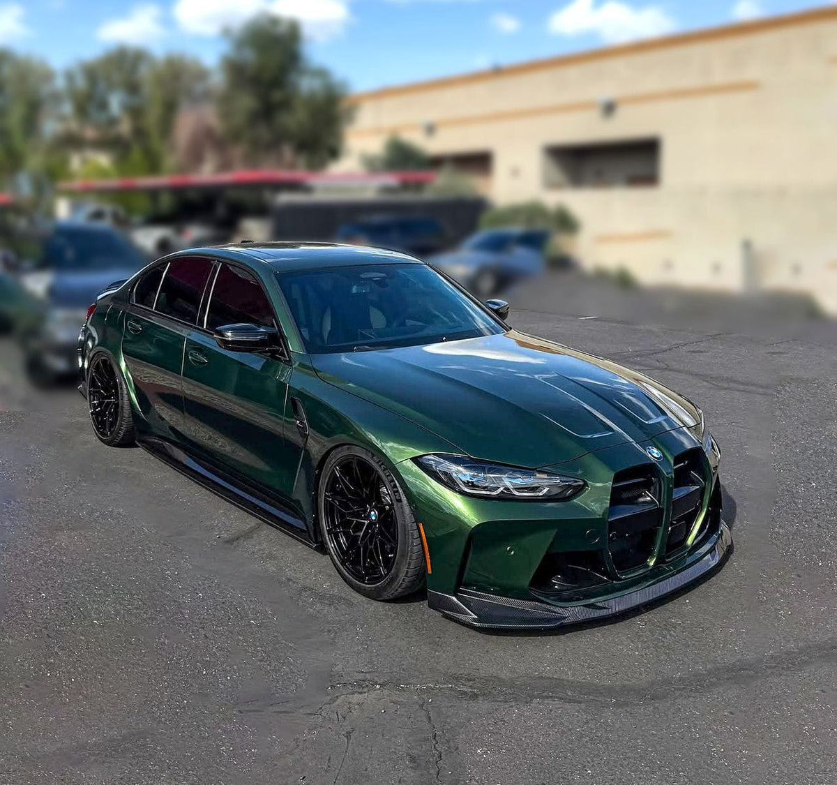 West Coast Euros Front Lip MH Style Carbon Fiber Front Lip V2 (3PC) - G80 M3 / G82 M4