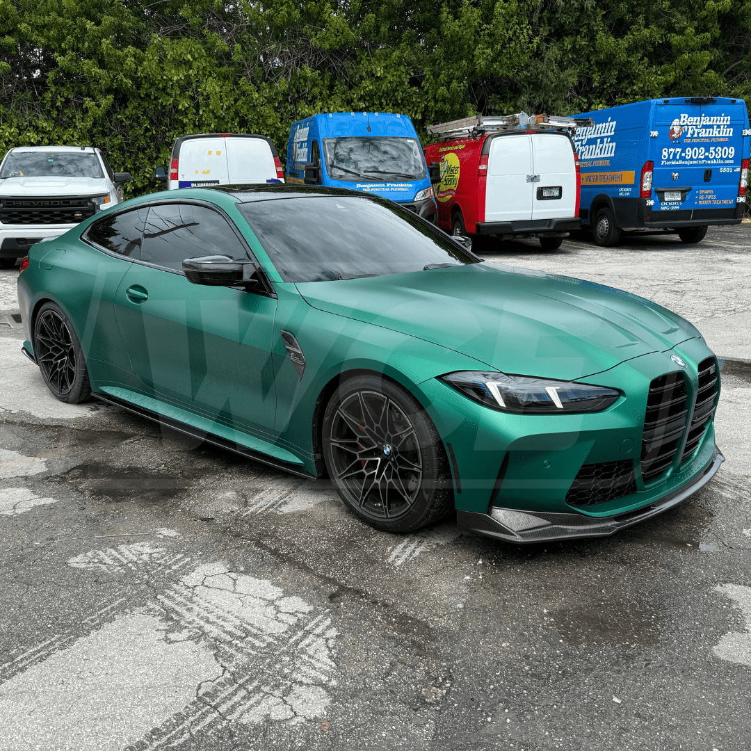 West Coast Euros Front Lip V Style Carbon Fiber Front Lip (1PC) - BMW G80 M3 / G82 M4
