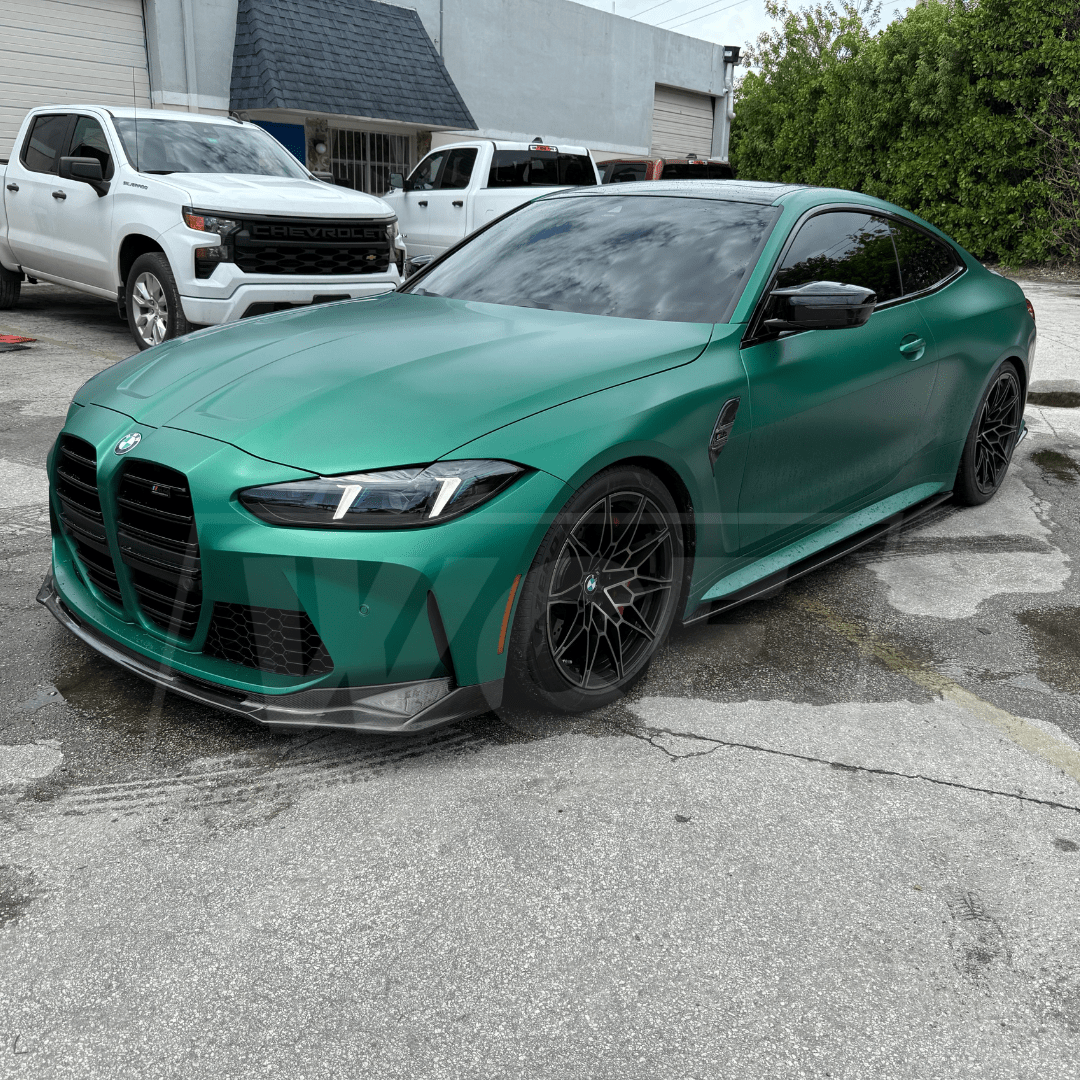 West Coast Euros Front Lip V Style Carbon Fiber Front Lip (1PC) - BMW G80 M3 / G82 M4