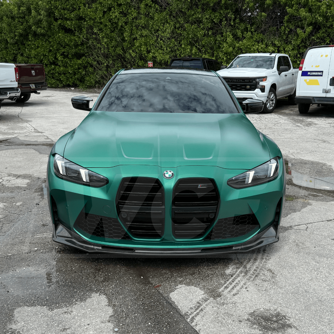 West Coast Euros Front Lip V Style Carbon Fiber Front Lip (1PC) - BMW G80 M3 / G82 M4