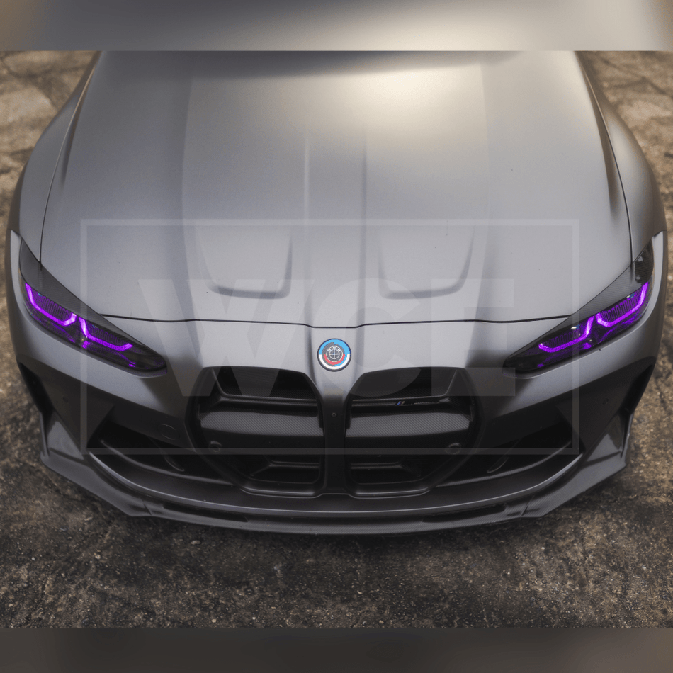 West Coast Euros Front Lip V Style Carbon Fiber Front Lip (3 PC) - BMW G80 M3 / G82 M4