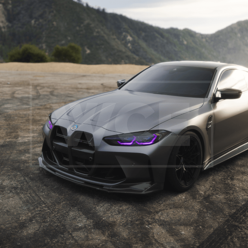 West Coast Euros Front Lip V Style Carbon Fiber Front Lip (3 PC) - BMW G80 M3 / G82 M4