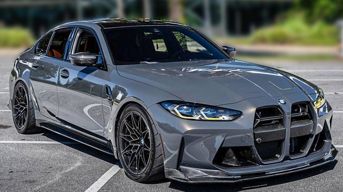 West Coast Euros Front Lip V Style Carbon Fiber Front Lip (3 PC) - G80 M3 / G82 M4