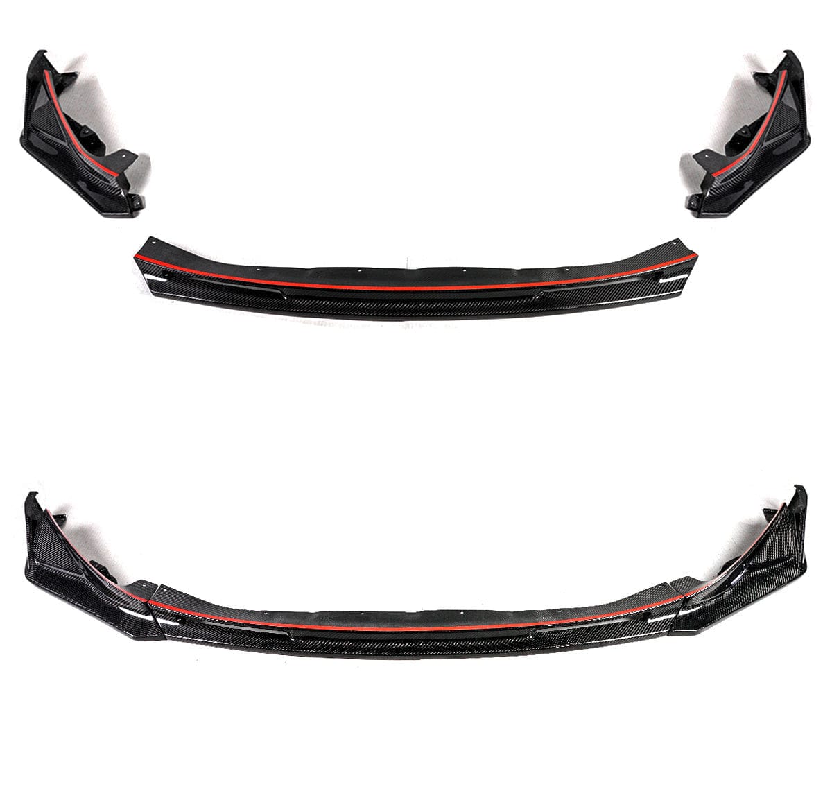 West Coast Euros Front Lip V Style Carbon Fiber Front Lip (3 PC) - G80 M3 / G82 M4
